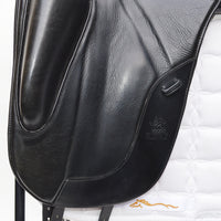 Fairfax Gareth 17.5" Adjustable Gullet Monoflap Dressage Saddle, Black (SKU371) - BUY IT NOW