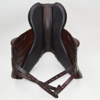 Voltaire Essentials Monoflap Jump saddle, 17.5", Brown, Adjustable (SKU335) - BUY IT NOW