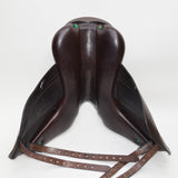 Equipe Emporio Monoflap Dressage Saddle, 17" +1.5, Brown (SKU252) - BUY IT  NOW