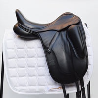 Fairfax Gareth Adjustable Gullet Monoflap Dressage Saddle, 17.5", Black (SKU277) - BUY IT NOW