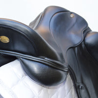 Fairfax Gareth Adjustable Gullet Monoflap Dressage Saddle, 17.5", Black (SKU277) - BUY IT NOW