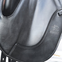 Fairfax Gareth Adjustable Gullet Monoflap Dressage Saddle, 17.5", Black (SKU277) - BUY IT NOW