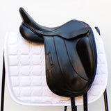 Albion Fabrento Dressage Saddle, 17" MW (Adjusta Model) Black (SKU513)