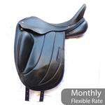 Albion Fabrento Dressage Saddle, 17" MW (Adjusta Model) Black (SKU513)