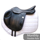 Bates Advanta Monoflap XC / Jump saddle (Adjustable), 16.5", Black (Easy Change System) (SKU568)