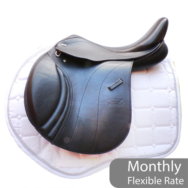 GFS Monarch Regency-X Jump Saddle, Adjustable Gullet - 17" Black (SKU178)