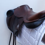 Bates Advanta Monoflap XC / Jump saddle (Adjustable), 17.5", Brown with Black Accents (Easy Change System) (SKU539) - BUY IT NOW