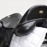 Fairfax Gareth Monoflap Dressage Saddle, 16.5", Adjustable, Black (SKU465) - BUY IT NOW