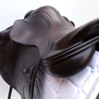 Utopia (Now Discovery) Ares Monoflap Jump Saddle (adjustable), 17.5" Brown (SKU286)