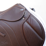 GFS Monarch Pony Jump Saddle S671, Adjustable Gullet - 16" Brown (SKU521)