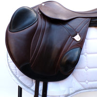 Bates Advanta Monoflap XC / Jump saddle (Adjustable), 17.5", Brown with Black Accents (Easy Change System) (SKU539) - BUY IT NOW