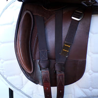 Bates Pony Dressage Saddle (Long Flap) - Size 15", Brown (SKU543) - BUY IT NOW