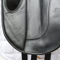 Fairfax Gareth Monoflap Dressage Saddle, 16.5", Adjustable, Black (SKU465) - BUY IT NOW