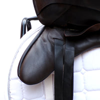 Utopia (Now Discovery) Ares Monoflap Jump Saddle (adjustable), 17.5" Brown (SKU286)