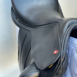 Albion Fabrento Dressage Saddle, 17.5" MW (Adjusta Model) Black (SKU529) - BUY IT NOW