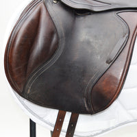 Albion Kontact Lite Monoflap Jump Saddle 17.5" M, Brown (SKU474)