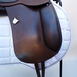 Bates Pony Dressage Saddle (Long Flap) - Size 15", Brown (SKU543) - BUY IT NOW