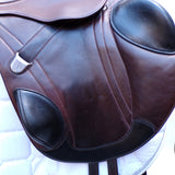 Bates Advanta Monoflap XC / Jump saddle (Adjustable), 17.5", Brown with Black Accents (Easy Change System) (SKU539) - BUY IT NOW