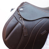 GFS Monarch Pony Jump Saddle S671, Adjustable Gullet - 16" Brown (SKU521)