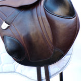 Bates Advanta Monoflap XC / Jump saddle (Adjustable), 17.5", Brown with Black Accents (Easy Change System) (SKU539) - BUY IT NOW