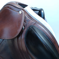 Bates Advanta Monoflap XC / Jump saddle (Adjustable), 17.5", Brown with Black Accents (Easy Change System) (SKU539) - BUY IT NOW