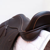 GFS Monarch Pony Jump Saddle S671, Adjustable Gullet - 16" Brown (SKU521)