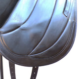 Albion Fabrento Dressage Saddle, 17" MW (Adjusta Model) Black (SKU513)