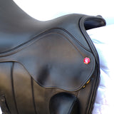 Albion Fabrento Dressage Saddle, 17" MW (Adjusta Model) Black (SKU513)