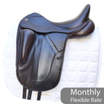 Fairfax Gareth Monoflap Dressage Saddle, 17", Adjustable, Brown (SKU481)
