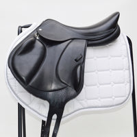 Voltaire Essentials 17.5" Monoflap Jump saddle, Black, Adjustable (SKU336) - BUY IT NOW