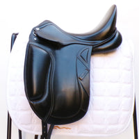 Collegiate Integrity Monoflap Dressage Saddle, Adjustable, 17", Black (SKU243) - BUY IT NOW