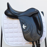 Fairfax World Class Monoflap Dressage Saddle on the Elias Panel, 17.5", Adjustable, Black (SKU510)