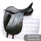 Albion Fabrento Dressage Saddle, 17" Wide (Adjusta Model), Black (SKU146)