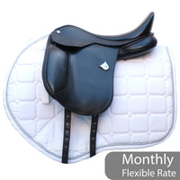 Bates Pony Dressage Saddle - Size 16", Black (SKU541)