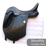 Bates Artiste Dressage Saddle - Size 1 (17-17.5") Black (Easy Change System) (SKU358)