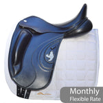 Fairfax World Class Monoflap Dressage Saddle on the Elias Panel, 17.5", Adjustable, Black (SKU510)