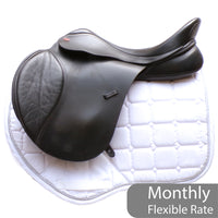 Kent and Masters Original High Wither GP saddle, Adjustable Gullet, 17.5", Black (SKU484)