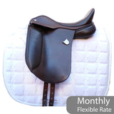 Bates Pony Dressage Saddle (Long Flap) - Size 15", Brown (SKU536)