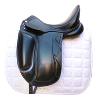 Collegiate Integrity Monoflap Dressage Saddle, Adjustable, 17", Black (SKU243) - BUY IT NOW