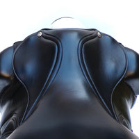 Collegiate Integrity Monoflap Dressage Saddle, Adjustable, 17", Black (SKU243) - BUY IT NOW
