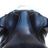 Collegiate Integrity Monoflap Dressage Saddle, Adjustable, 17", Black (SKU243) - BUY IT NOW