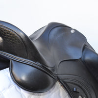 Fairfax World Class Monoflap Dressage Saddle on the Elias Panel, 17.5", Adjustable, Black (SKU510)