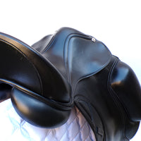 Collegiate Integrity Monoflap Dressage Saddle, Adjustable, 17", Black (SKU243) - BUY IT NOW