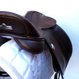 Bates Pony Dressage Saddle (Long Flap) - Size 15", Brown (SKU536)