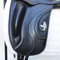 Fairfax World Class Monoflap Dressage Saddle on the Elias Panel, 17.5", Adjustable, Black (SKU510) - BUY IT NOW