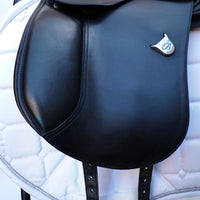 Bates Pony Dressage Saddle - Size 16", Black (SKU541)