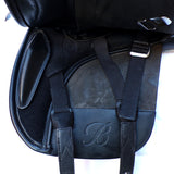 Bates Pony Dressage Saddle - Size 16", Black (SKU541)
