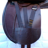 Bates Pony Dressage Saddle (Long Flap) - Size 15", Brown (SKU536)