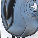 Fairfax World Class Monoflap Dressage Saddle on the Elias Panel, 17.5", Adjustable, Black (SKU510) - BUY IT NOW