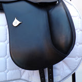 Bates Pony Dressage Saddle - Size 16", Black (SKU541)